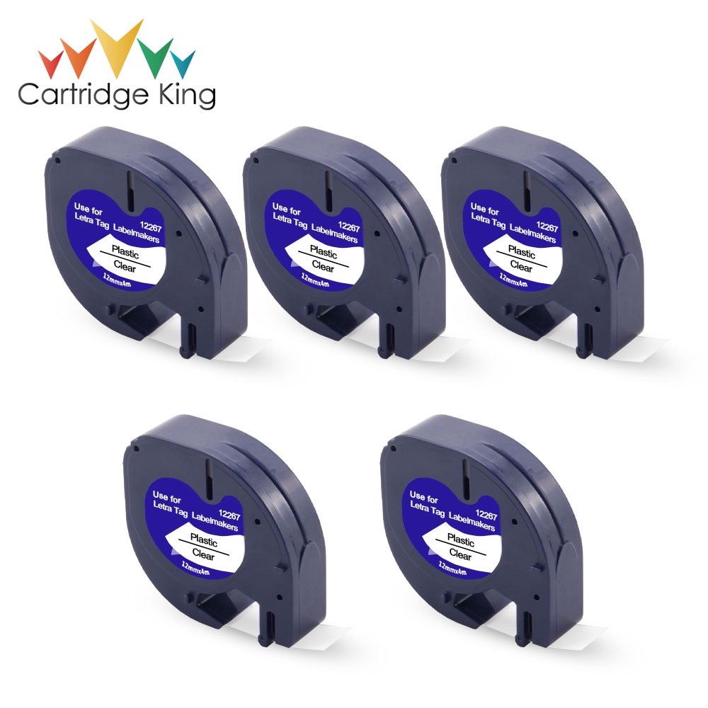5 PACK Dymo LetraTag Compatible DYMO Letratag Label Tape/Refill 12mm*4m