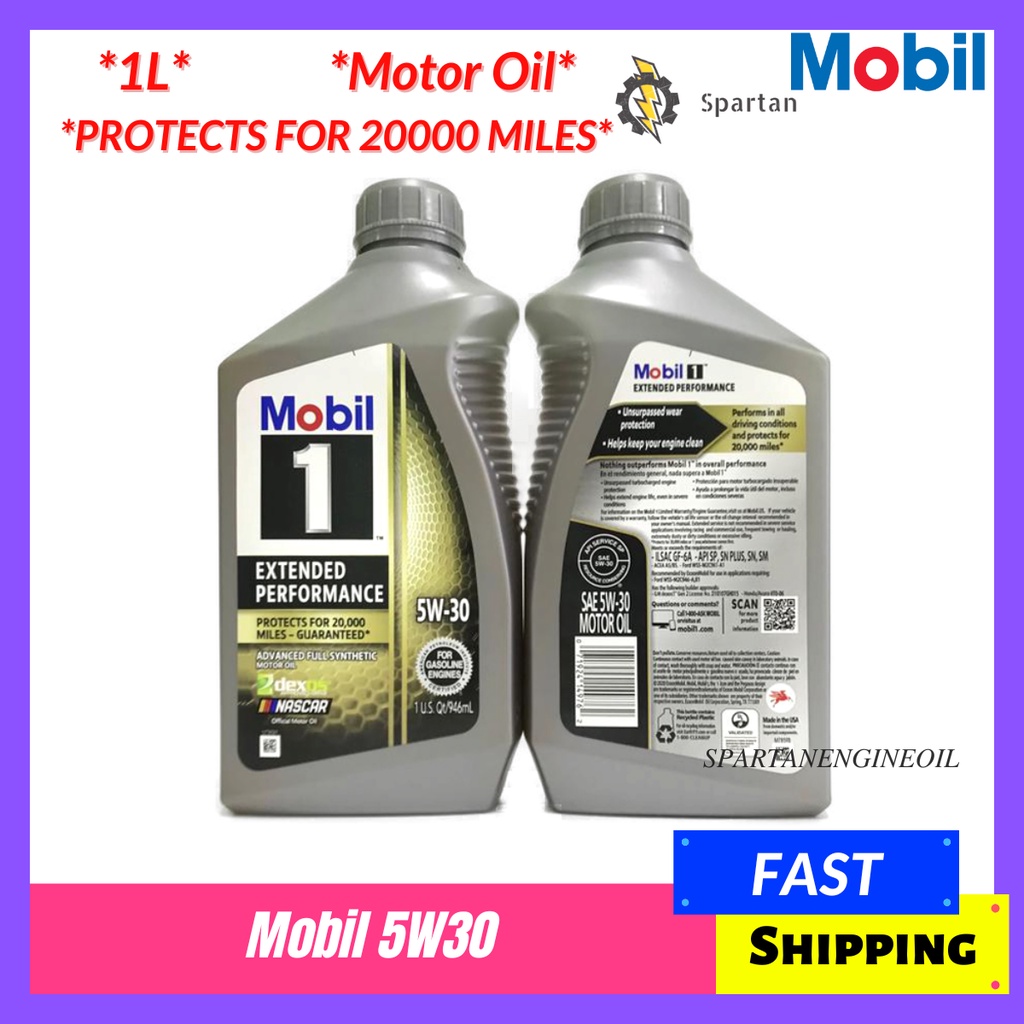 (MADE IN USA) Mobil 1 Extended Performance 5w30 Fully Synthetic Motor ...