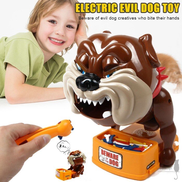 iDECO™ Beware of Barking Dog Novelty Prank Toy Gag Gift Board Game for Kids/Family Party Finger Biting Toy Funny Scaring