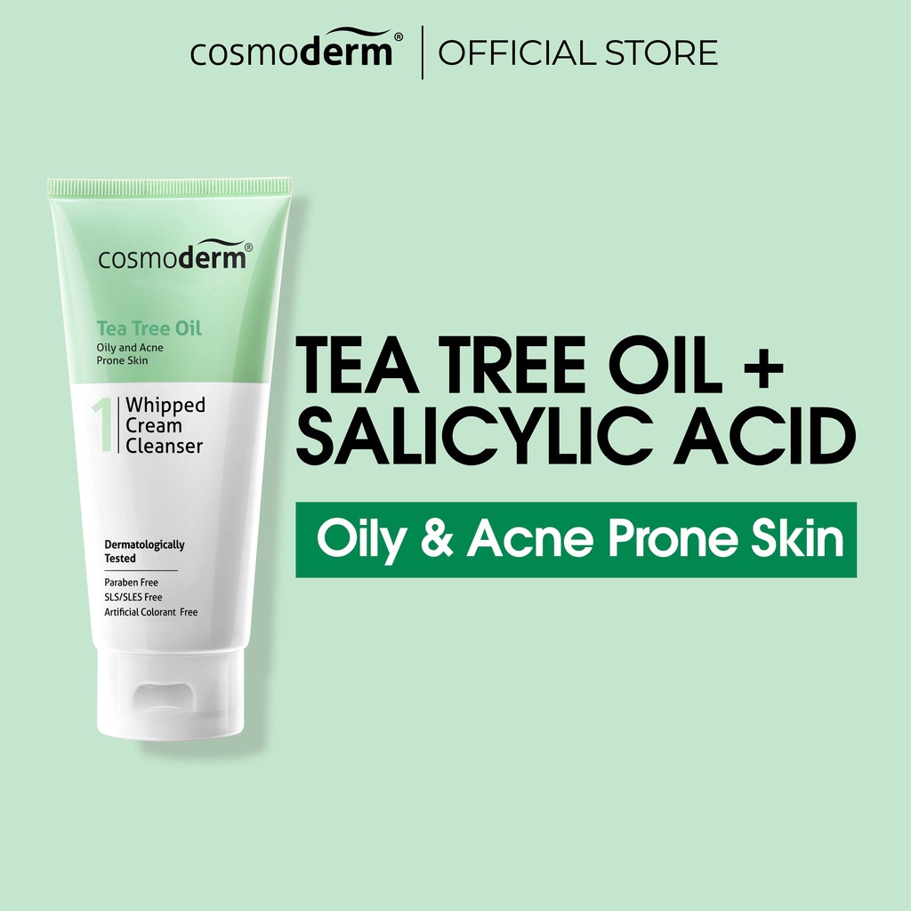 Cosmoderm Tea Tree Oil Whipped Cream Cleanser 125ml