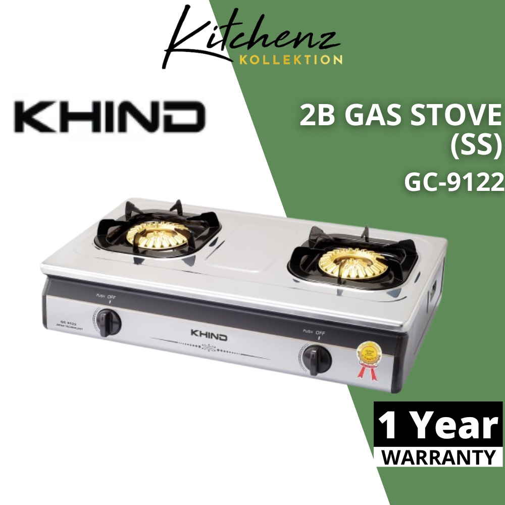 Khind Stainless Steel Gas Cooker GC9122 Shopee Malaysia