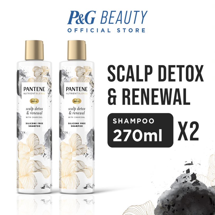 [Bundle of 2] Pantene Nutrient Blends Scalp Detox & Renewal Shampoo