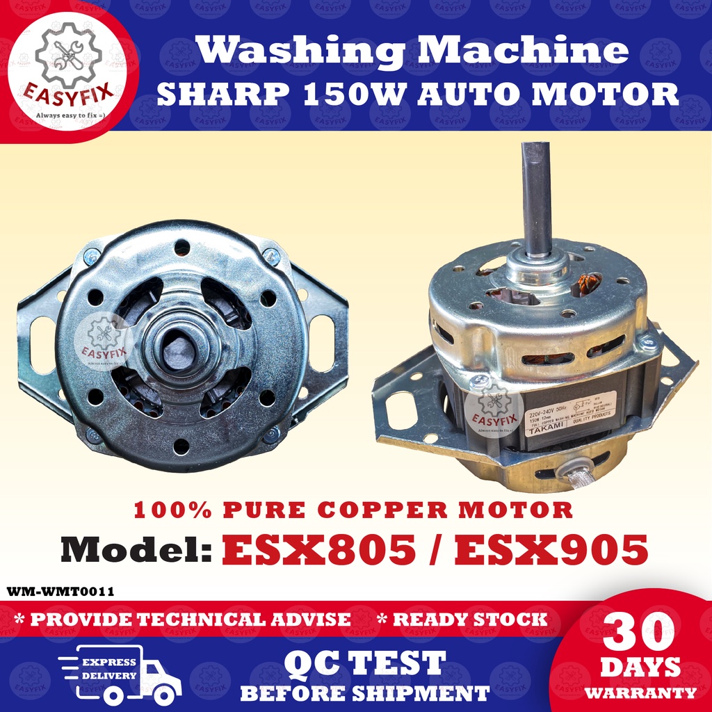 ESX805 / ESX905 SHARP WASHING MACHINE FULLY AUTO MOTOR 150W WASH MOTOR MESIN BASUH