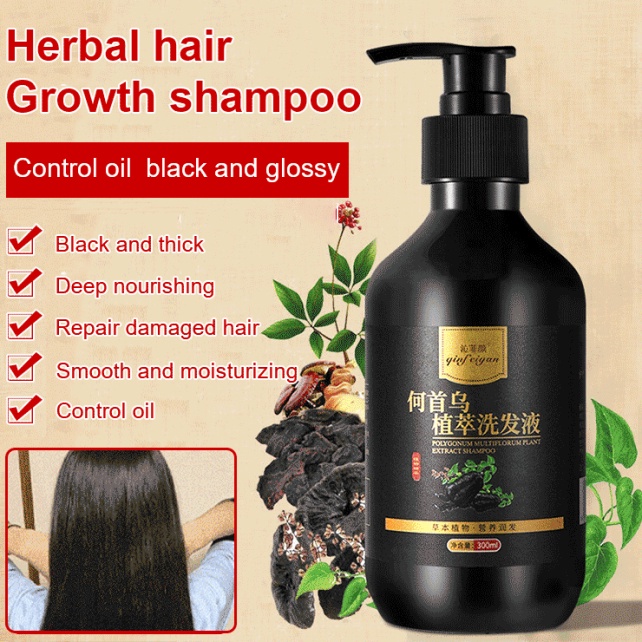 Herbal hair growth shampoo/Pure herbal Polygonum multiflorum whitening hair  care shampo | Shopee Malaysia