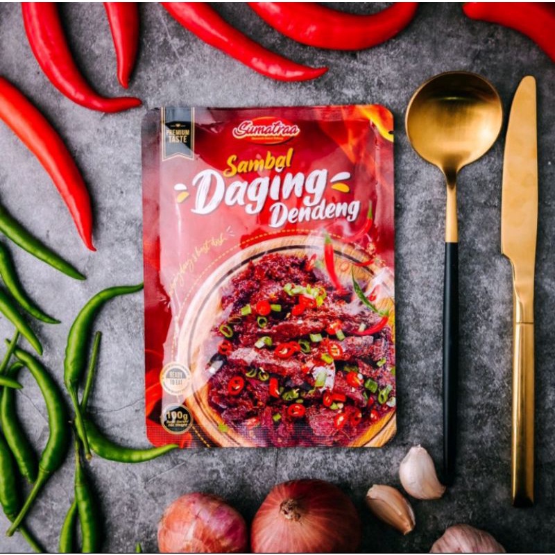 Sambal Daging Dendeng 100gram Sumatraa / Sambal Daging / Sambal Paru / Daging Masak Hitam