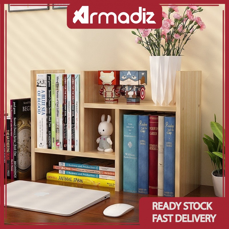 AMZ Rak Buku Table Bookshelf Rack Table Top Bookshelf varied