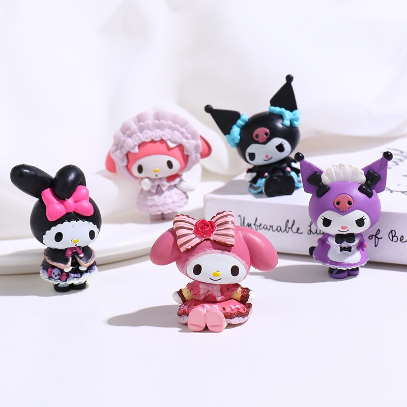 My Melody Figure Anime Figure Kawaii Melody Kuromi Kt Cat