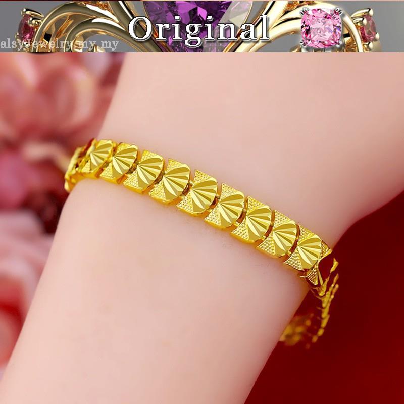 Yellow 916 gold bracelet 1:1 yellow 916 gold female clover shell bracelet 916 gold female bracelet bracelet high