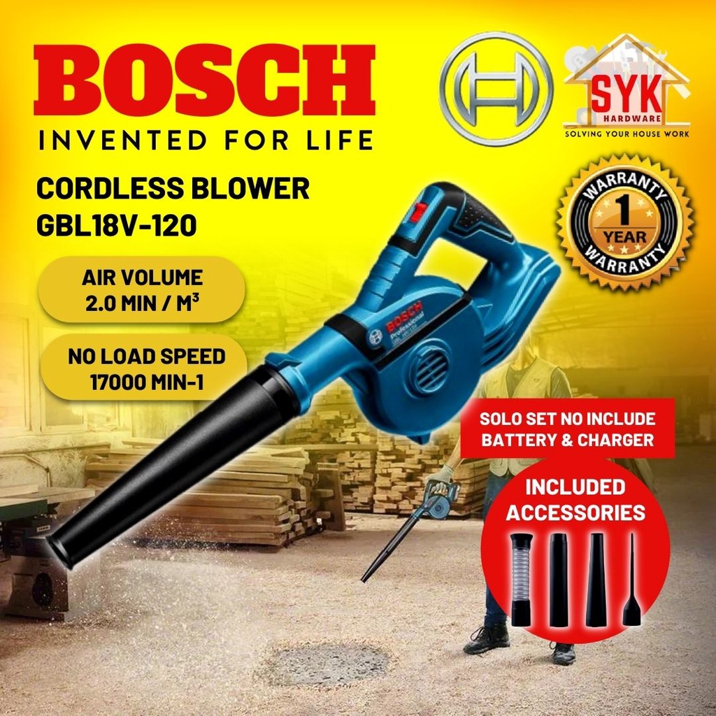 SYK Bosch Blower Cordless GBL18V120 Cordless Blower Electric Air Blower Vacuum Leaf Blower