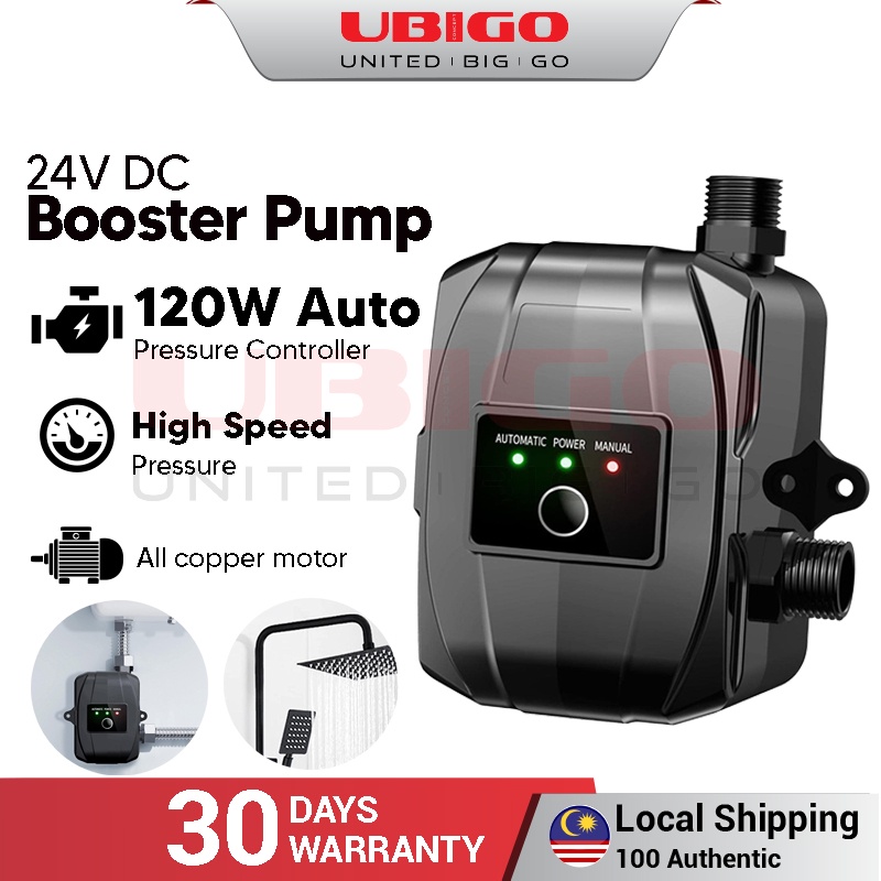 Ubigo Water Booster Pump Water Pressure Pump 24v 120w Auto Pressure