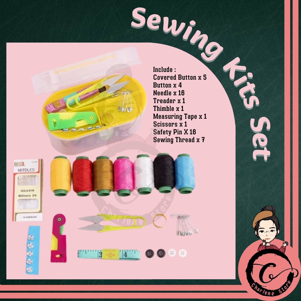 Sewing Kit Set Sewing Tool Travel Sewing Kit Peralatan Menjahit Alatan