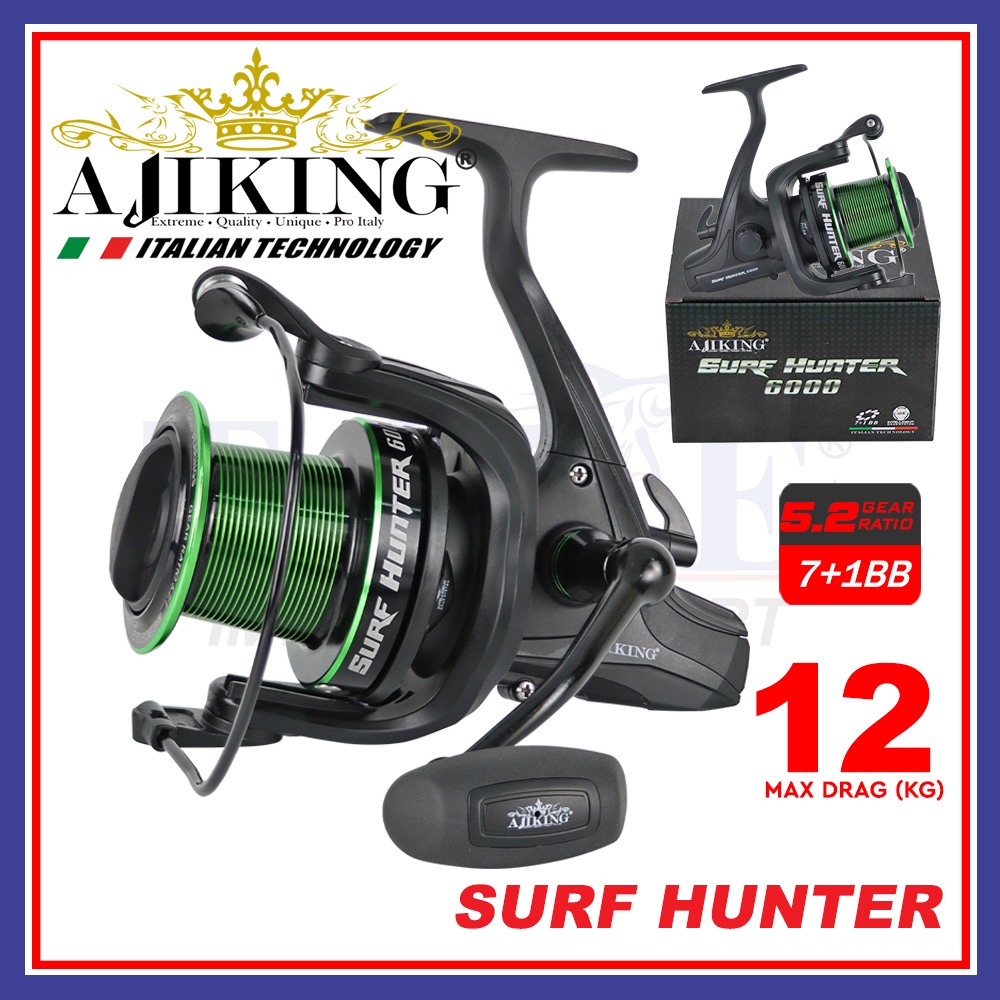 12kg Maxdrag Ajiking Surf Hunter Long Cast Fishing Reel Surf Reel Pantai Spinning Fishing Reels