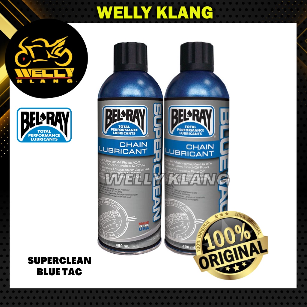 Belray Bel Ray Motorcycle Super Clean Chain Lube Blue Tac 400ml 175ml