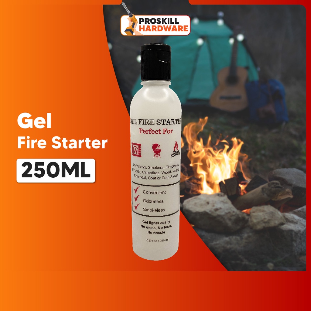 PROSKILL HARDWARE Gel Fire Starter Penyala Api Heating 250ML For Chimneys Smokers Fireplaces Firepits Campfires 火水