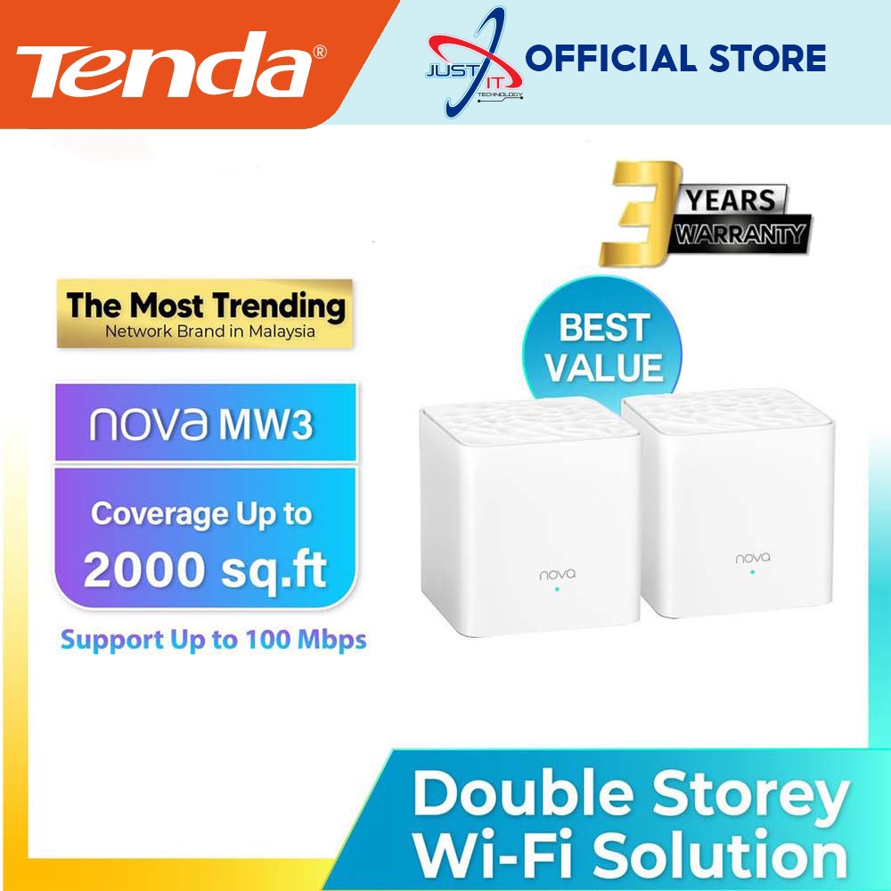 TENDA MW3 (2 Pack/3 Pack) Ac1200 Whole Home Mesh Wifi System | Shopee ...