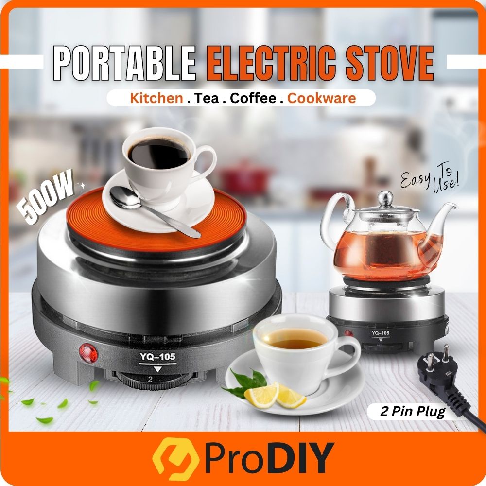 PRODIY 500W Portable Electric Stove Portable Water Heater Mini Coffee