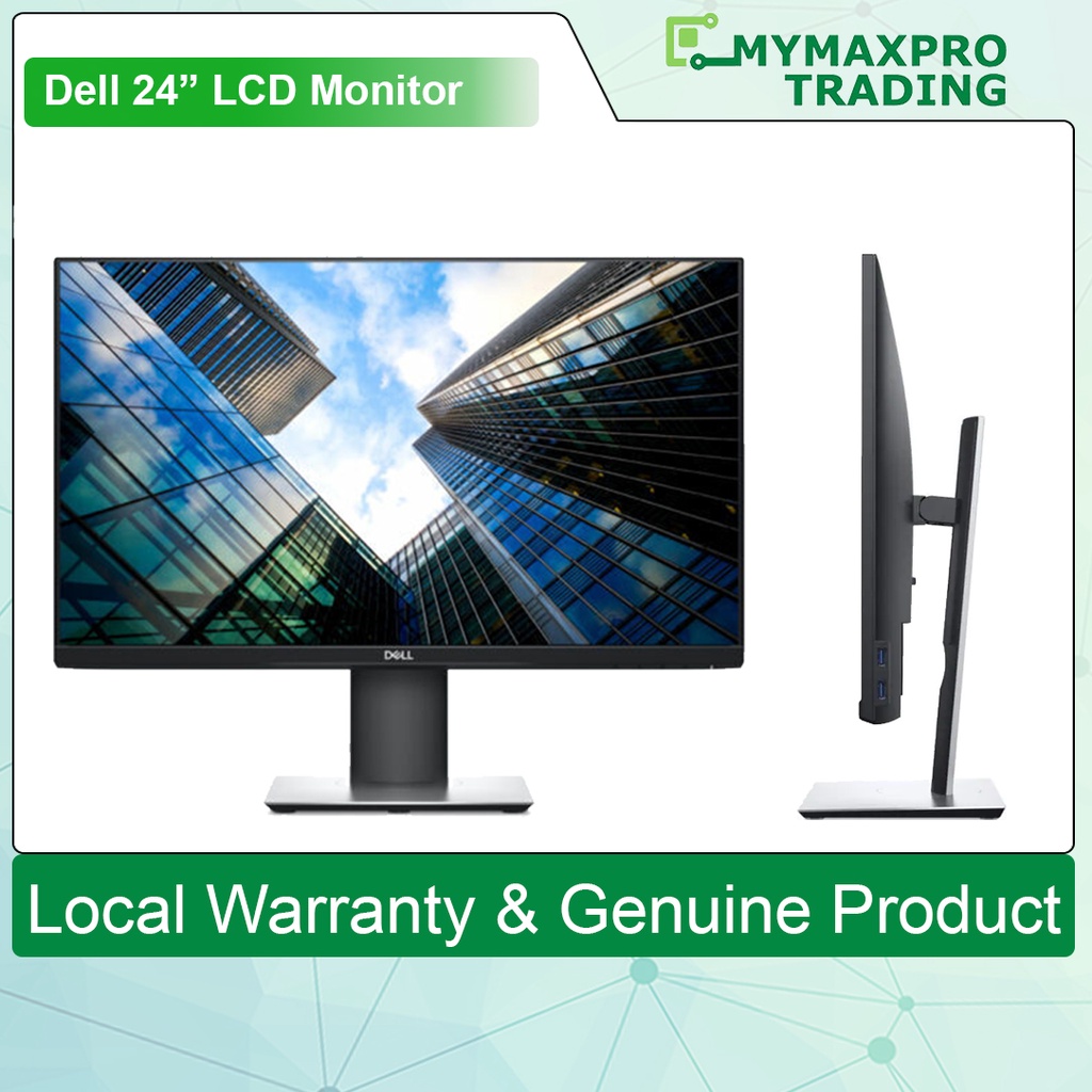 Dell P2419H 24" LCD Monitor 1920 x 1080 Full HD VGA DisplayPort HDMI