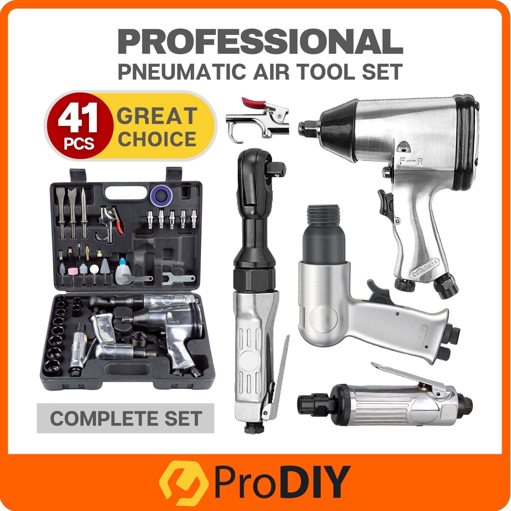 PRODIY 41PCS Penumatic Tools Air Impact Gun Air Impact Wrench Ratchet