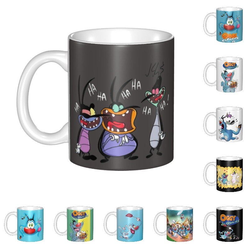 Heat-resistant-mug Oggy And The Cockroaches Mugs Custom French Comedy Film Coffee Ceramic Mug Creative Present Outdoor Work Camping Cups