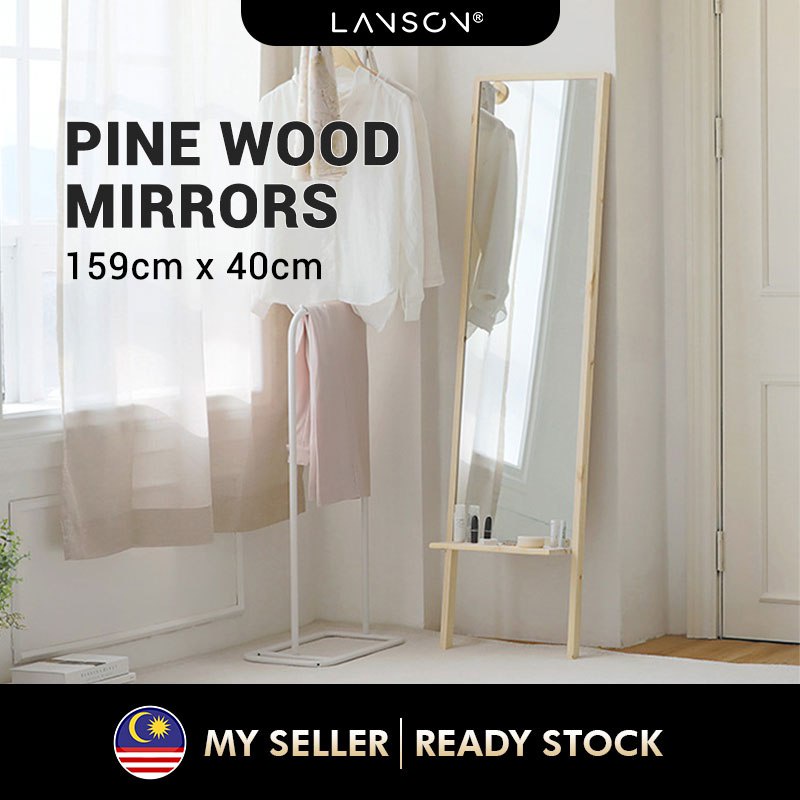 Japandi Muji Stand Mirrors Wood Decoration Bedroom Living Hall