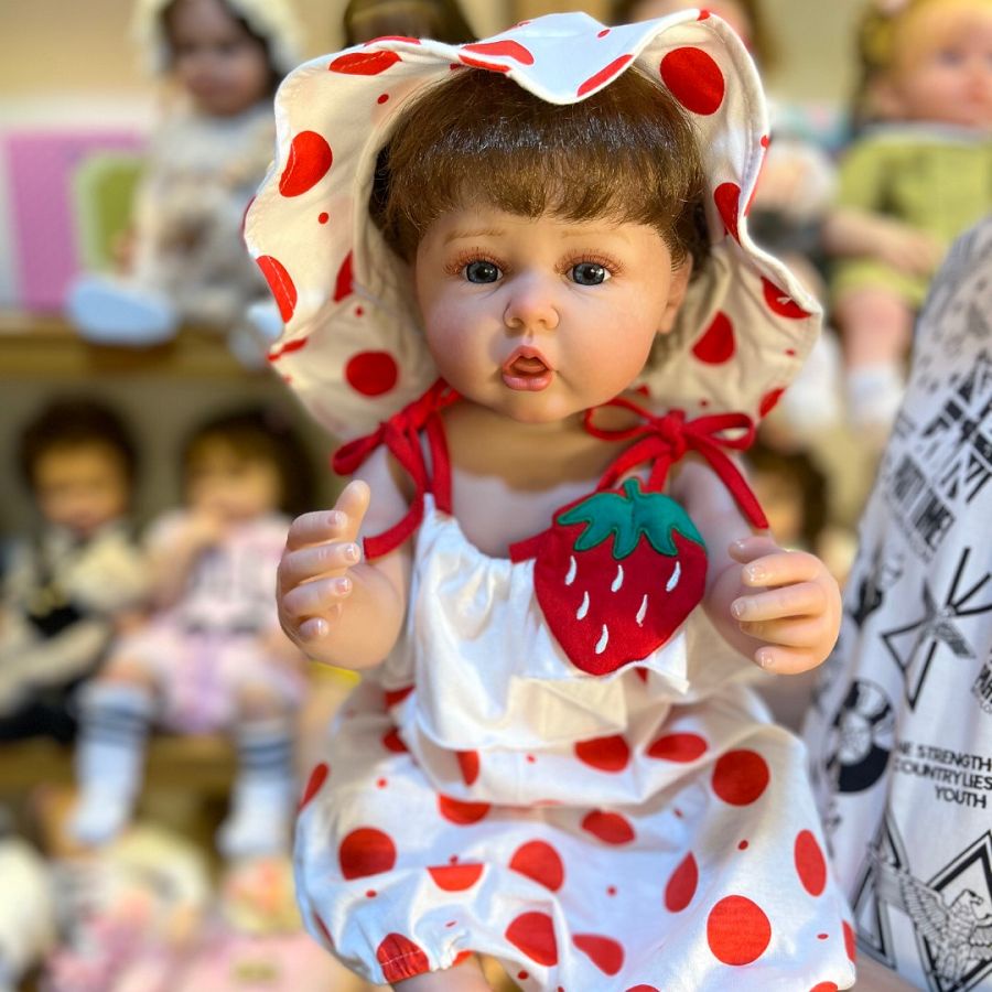 Realistic Newborn 55CM 22inch Full Silicone Reborn Baby Doll Girl