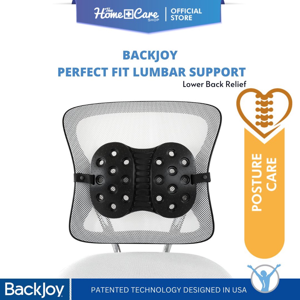 Backjoy Perfect Fit Lumbar Support Black (18"x26") Shopee Malaysia