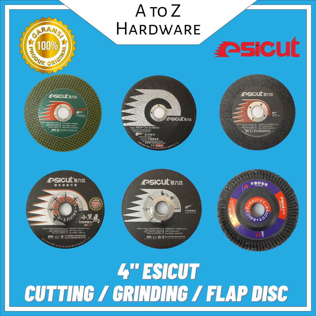 Cutting Disc 4inch 4" ESICUT / Flap Disc / Grinding Disc *100 Original