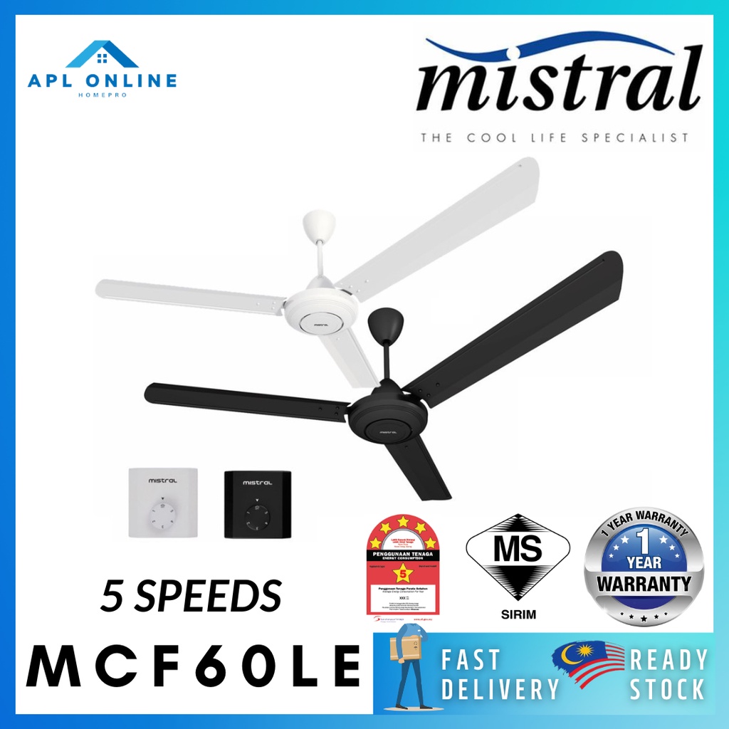 Mistral MCF60LE 60'' Regulator Ceiling Fan Kipas Siling | Shopee Malaysia
