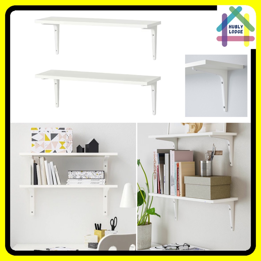 IKEA SHELF BURHULT / SIBBHULT / TOMHULT WALL SHELF WHITE 59X20CM IKEA