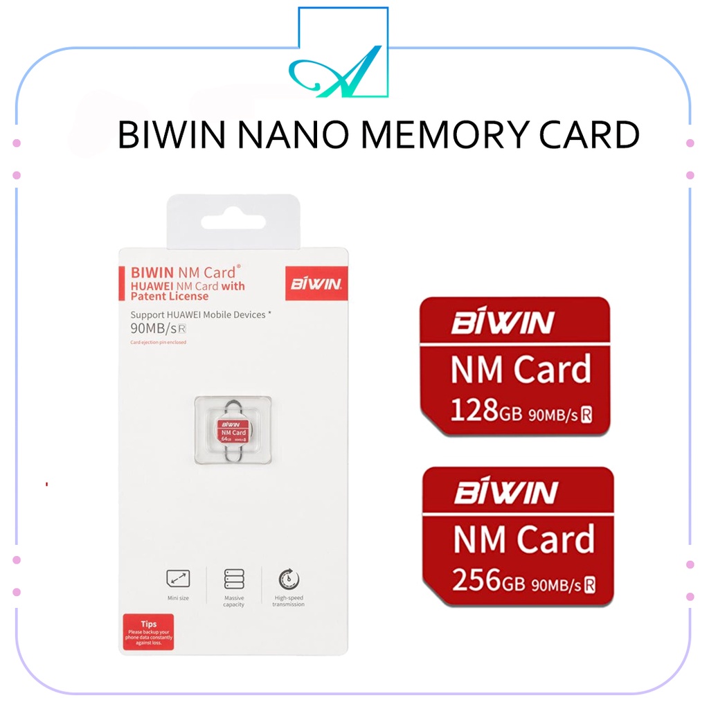 HUAWEI BIWIN NANO MEMORY CARD 64GB/128GB/256GB (1 YEAR WARRANTY