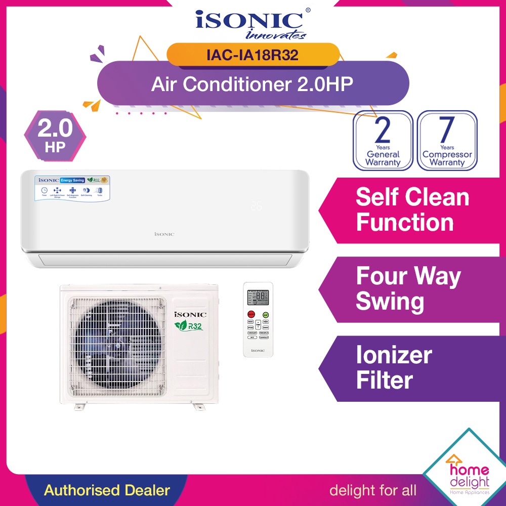 [ FREE SHIPPING ] Isonic Air Cond R32 Coco Series 1.0HP / 1.5HP / 2.0HP ...