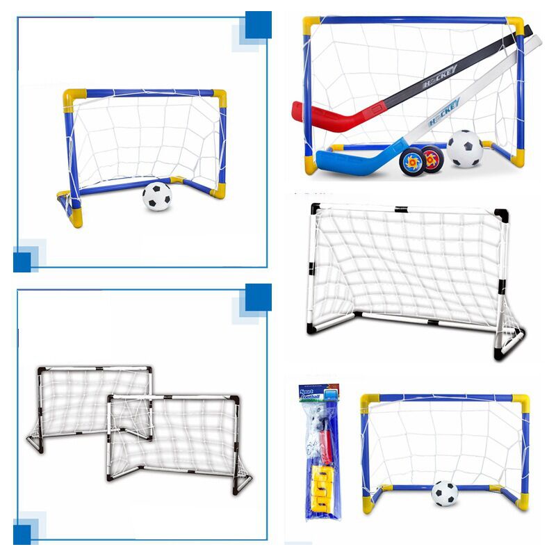 44/60/92CM Football Soccer Goal Post Net Set with Pump Indoor Outdoor ...