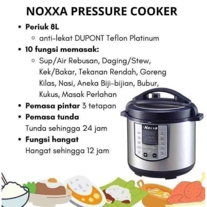 Noxxa Electric Multifunction Pressure Cooker Shopee Malaysia