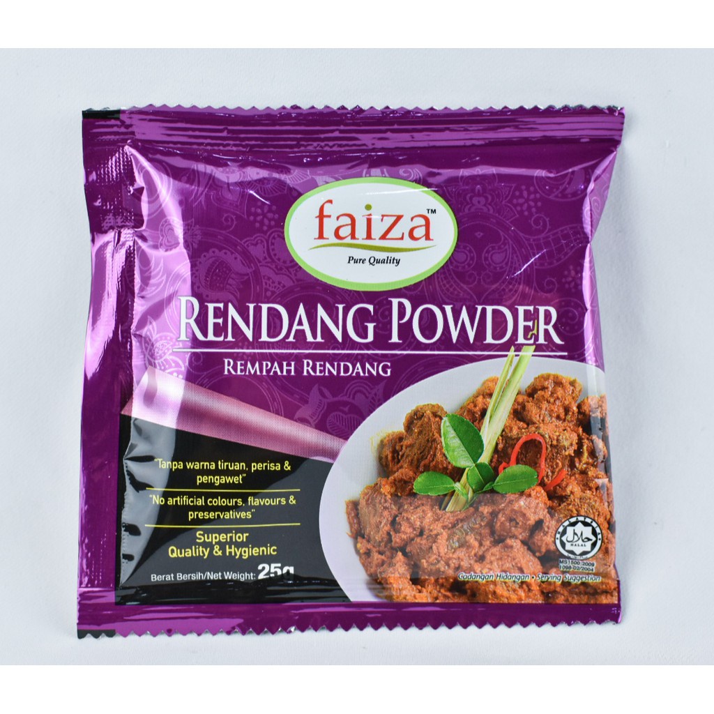 Faiza Rendang Powder Rempah Rendang 25g Shopee Malaysia