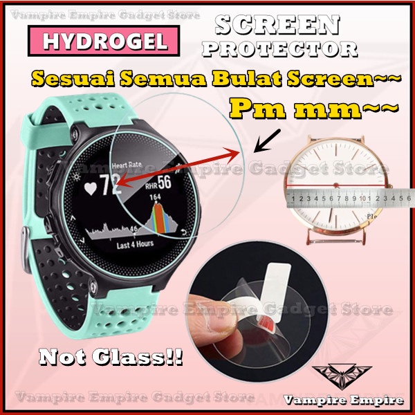 Sesuai Semua Bulat Watch Screen !!! Order Ngam Screen mm is ok ! Watch Hydrogel Screen Protector / Not Tempered Glass!!!