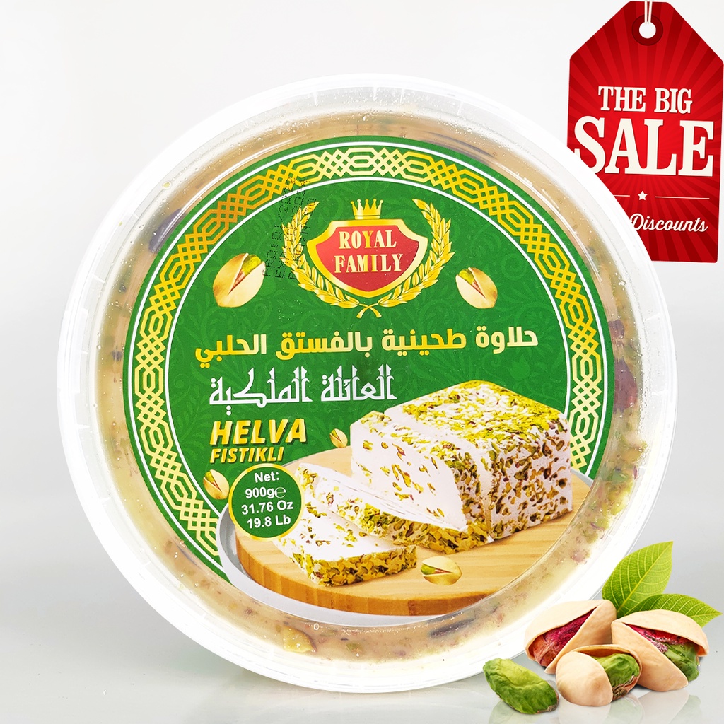 Halva Pistachio Halawa Tahini Pistachio Premium Syrian Halva 900g