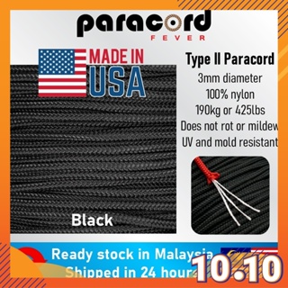 Made in USA Textured Posi-Lock Orange Screw 3mm Paracord 