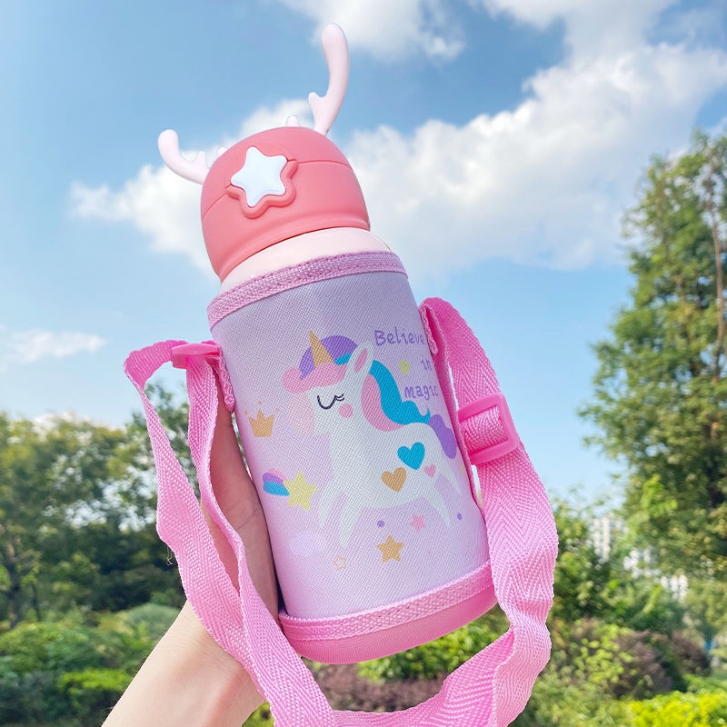 600ml Kids Child Vacuum Thermal Flask Cup Cute Cartoon Long Lasting