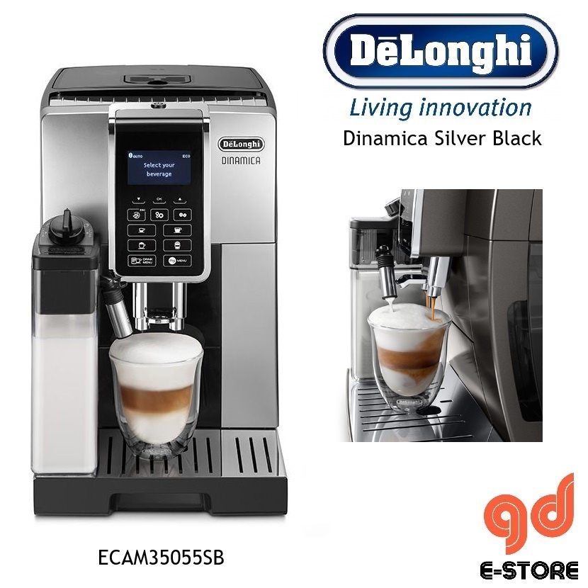 Delonghi ECAM35055SB Dinamica Silver Black Fully Automatic Coffee