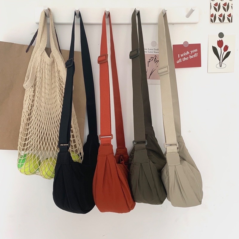 N284 READY STOCK Uniqlo bag Canvas Bag Crossbody Shoulder Bag Women bag Tote bag dumpling Bag Sling Bag Perempuan