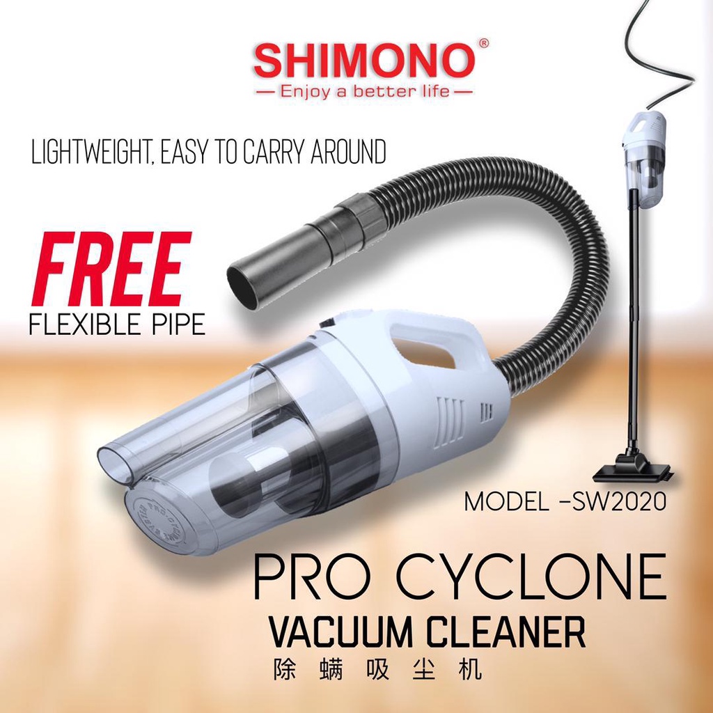 SHIMONO Pro Cyclone Wired Vacuum Cleaner 600watt SW2020 (White