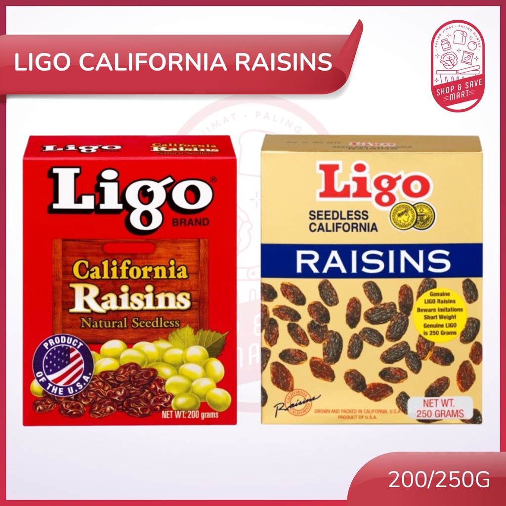 LIGO Brands Califonia Raisins 250g ( Variation Nat Gold Foil Raisins