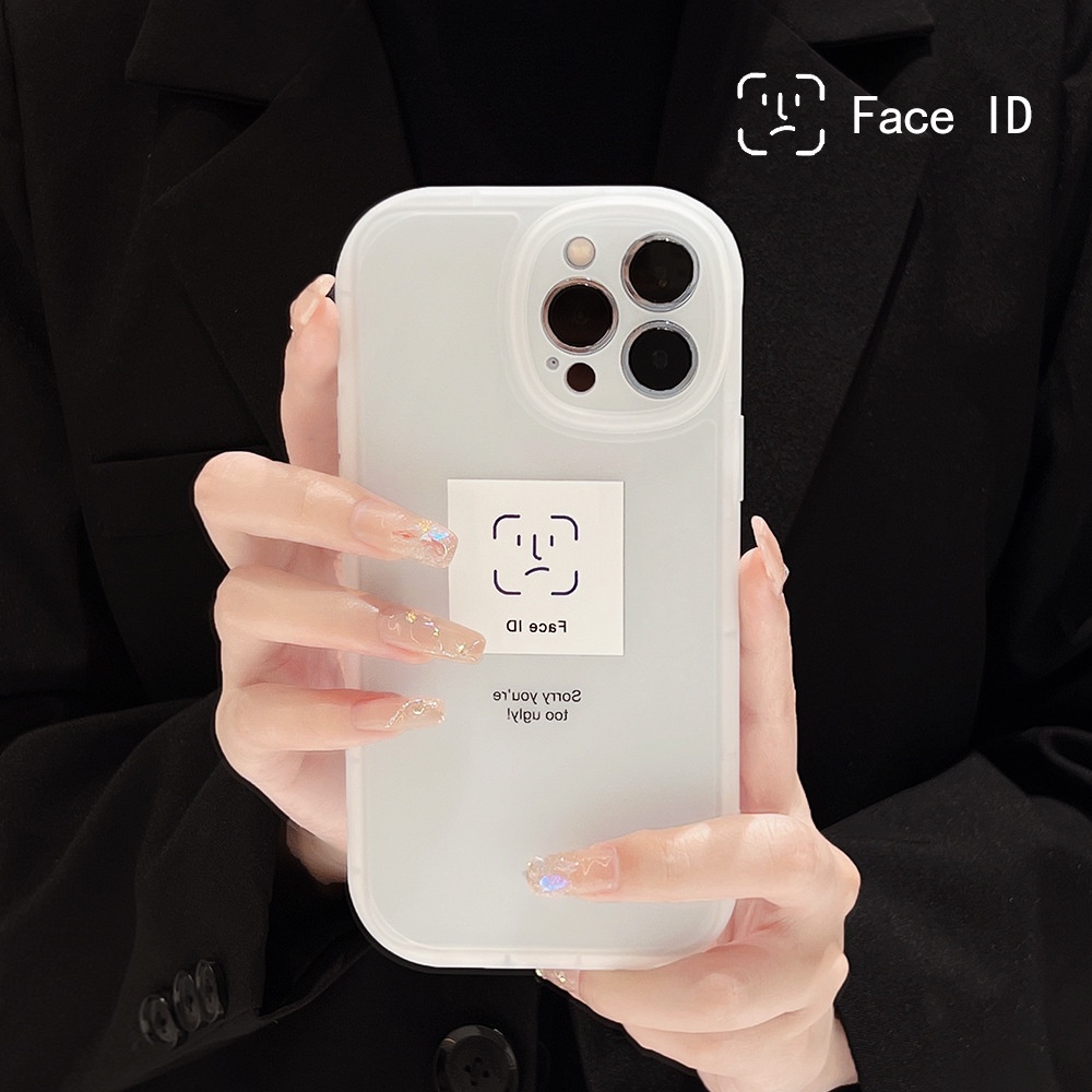 Ins Facial Recognition Silicone Case For Iphone 14 7/8 SE2020 7+ 8PLUS XS XR 11 12 Mini 13 PRO MAX Casing Protective Cover