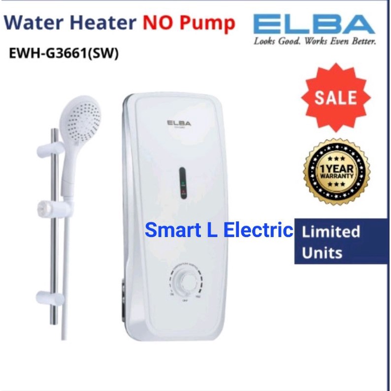 (Offer!!!) ELBA EWH-G3661(SW) INSTANT WATER HEATER NON PUMP | Shopee ...