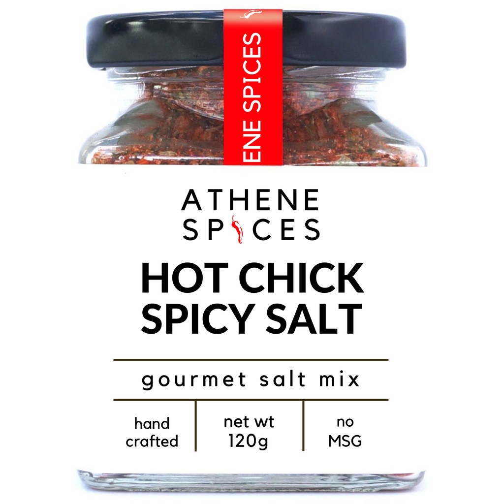 Hot Chick Spicy Salt Gourmet Seasoning ǀ Herbs Spices • Sea Salt ǀ Keto • Vegan ǀ No-MSG ǀ Rempah Perapan • Aglio Olio