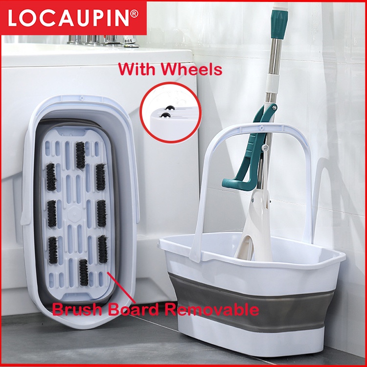 Locaupin Collapsible Bucket ,Mops Bucket Plastic Rectangular Handy