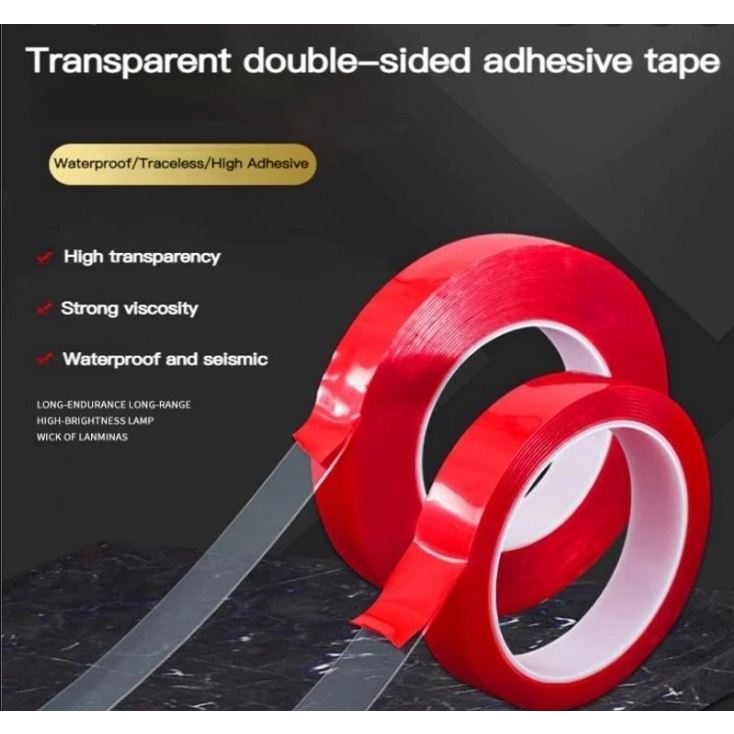 3Meter Heavy Duty Double Sided Tape Super Strong Clear Transparent Acrylic Foam Adhesive
