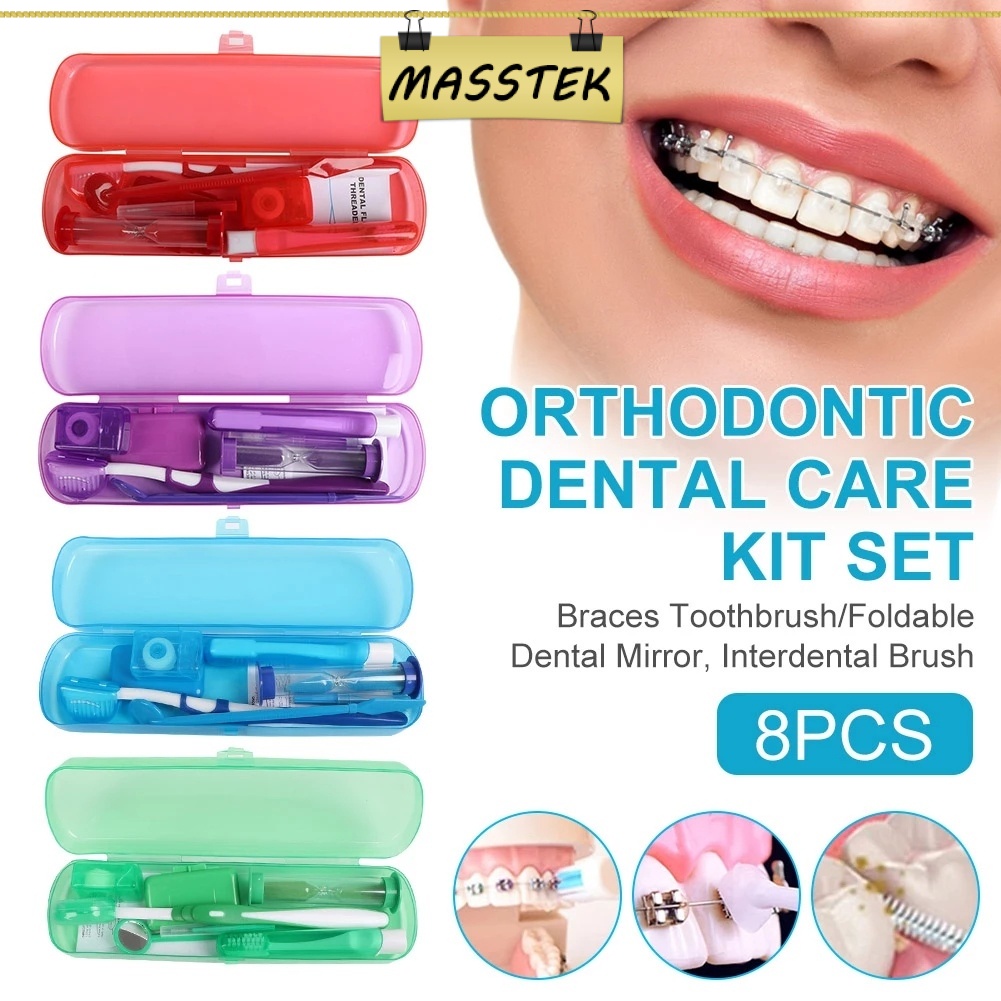 MASSTEK Johor 8Pcs/Set Orthodontic Tools Portable Dental Care Kits