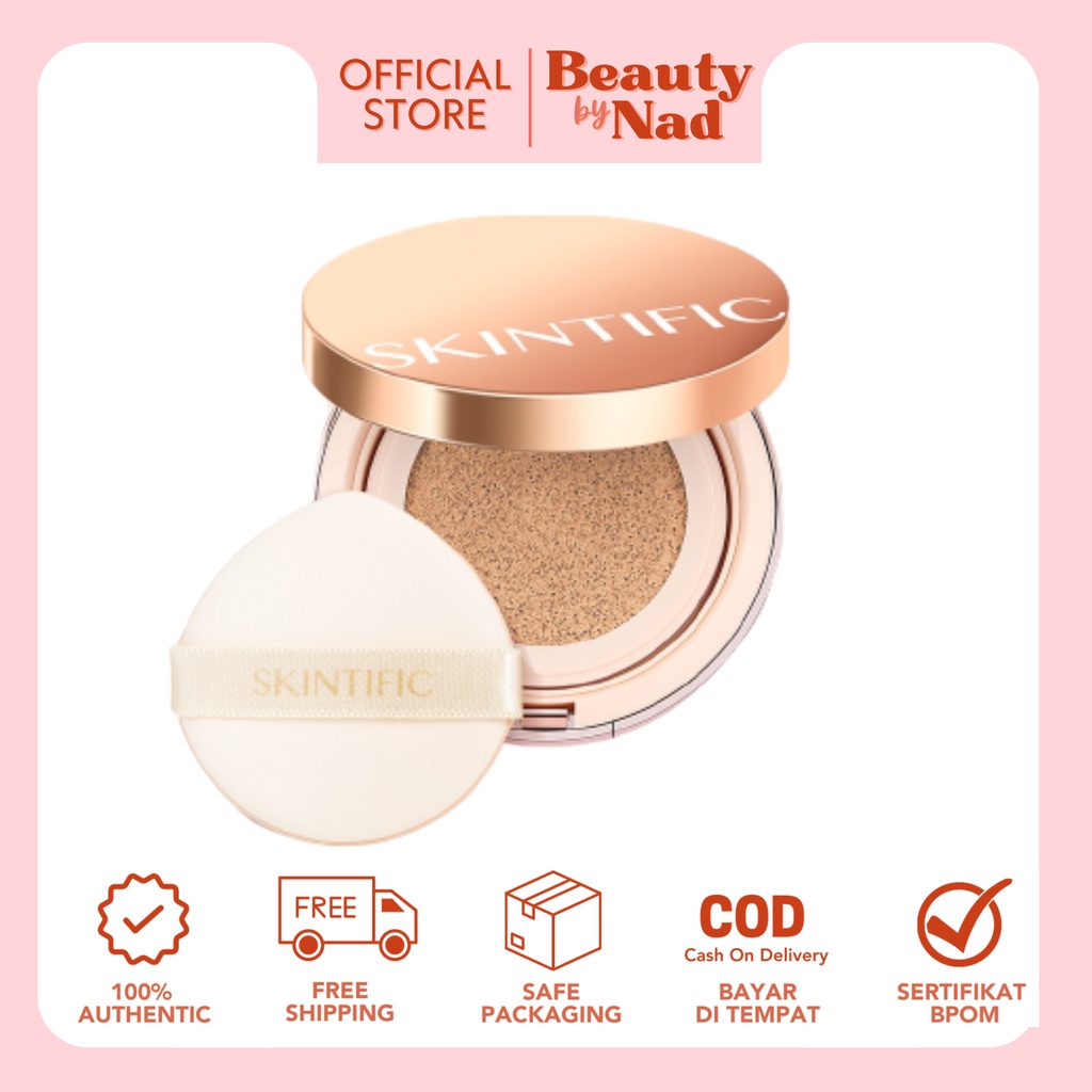 Skintific Cover All Perfect Cushion High Coverage Poreless&Flawless Foundation 24H Long-lasting SPF35 PA++++