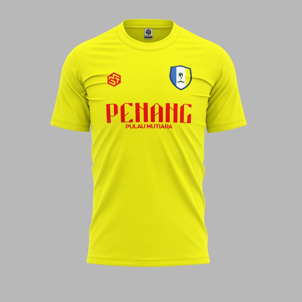[READY STOCK] Pulau Pinang Pulau Mutiara Jersi Yellow/Red - Jersey Roundneck